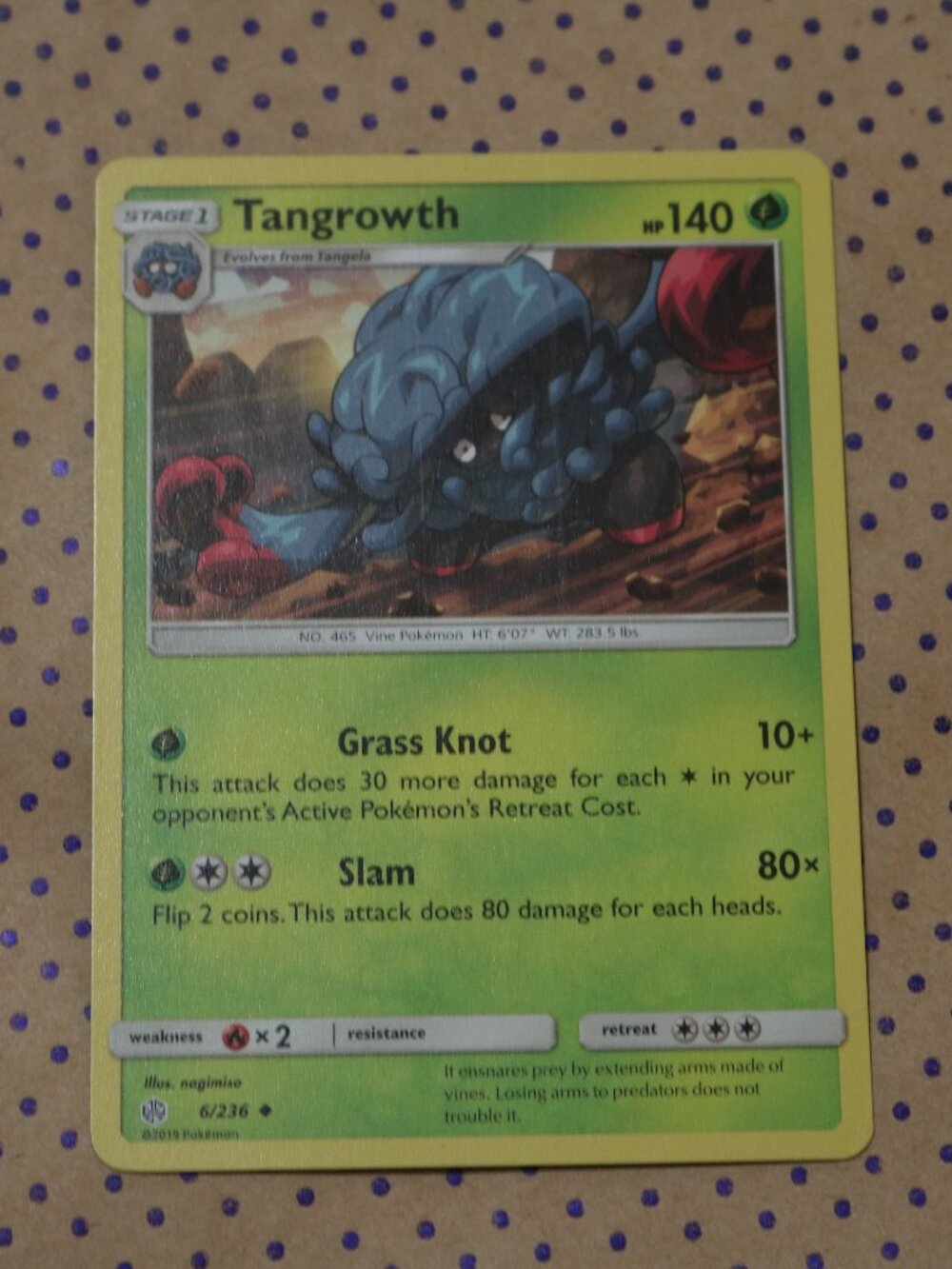 Tangrowth 6/236 Pokemon Card (2019)